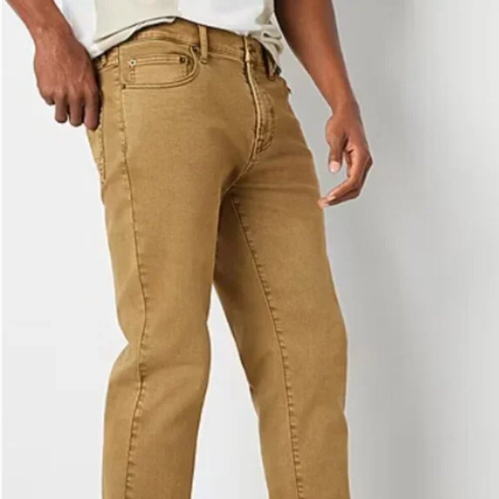 VINTAGE Stafford Prep Regular Fit Straight Leg Brown Jeans - Picture 2 of 9